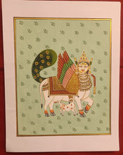 Load image into Gallery viewer, Original Kamadhenu Holy Cow Pichwai Art Indian Miniature Painting