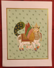 Load image into Gallery viewer, Original Kamadhenu Holy Cow Pichwai Art Indian Miniature Painting
