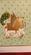 Load image into Gallery viewer, Original Kamadhenu Holy Cow Pichwai Art Indian Miniature Painting