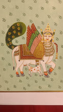 Load image into Gallery viewer, Original Kamadhenu Holy Cow Pichwai Art Indian Miniature Painting