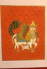 Load image into Gallery viewer, Original Kamadhenu Holy Cow Indian Miniature Pichwai Painting
