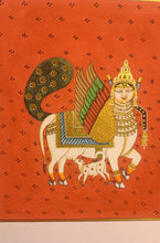 Load image into Gallery viewer, Original Kamadhenu Holy Cow Indian Miniature Pichwai Painting