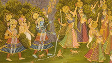 Load image into Gallery viewer, Antique Large 4*6 Radha Krishna Raasleela with Gopis Pichwai Painting