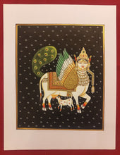 Load image into Gallery viewer, Fine Original Indian Handmade Holy Cow kamadhenu Pichwai Painting Art
