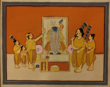 Load image into Gallery viewer, Large Shreenath Ji Darshan Exclusive House Decor Pichwai Painting Art