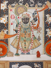 Load image into Gallery viewer, Handmade Fine Antique Shreenath Ji Pichwai Vintage Painting on Paper
