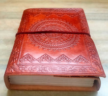 Load image into Gallery viewer, Chakra Embossed Leather Journal