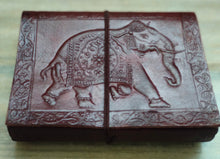 Load image into Gallery viewer, Elephant Embossed Leather Notebook