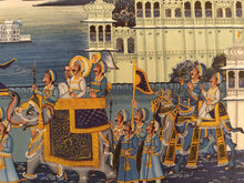 Load image into Gallery viewer, Royal Handmade Procession Painting Fine Art Work of Udaipur
