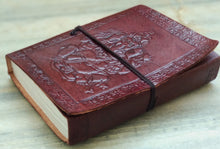 Load image into Gallery viewer, Embossed Leather Bound Diary Journal Notebook