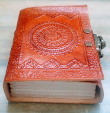 Load image into Gallery viewer, Embossed Leather Journal with Lock