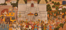 Load image into Gallery viewer, Large 6 by 2 FT Procession Miniature Painting of Udaipur City