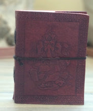 Load image into Gallery viewer, Ganesha Embossed Leather Bound Unlined Journal