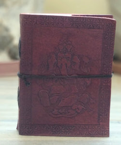 Ganesha Embossed Leather Bound Unlined Journal