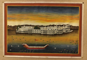 Lake Palace Udaipur 14 by 21 Inches Finest Art Work on Paper