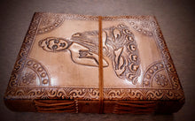Load image into Gallery viewer, Buddha Embossed Handmade Leather Bound Large A5 Size Unisex Journal , Travel Notebook , Gifts for Her