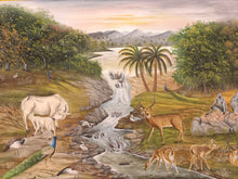Load image into Gallery viewer, Handmade Jungle Scene Finest Wall Decor Indian Miniature Painting
