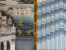 Load image into Gallery viewer, Three Cities of Rajasthan Night Scene Beautiful Art Work on Silk Cloth