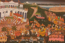 Load image into Gallery viewer, Lord Neminatha Large Krishna Pichwai Procession Painting Miniature Art