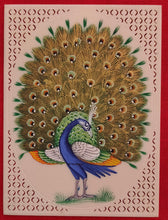 Load image into Gallery viewer, Peacock Bird Birds Miniature Painting India Art Synthetic Ivory - ArtUdaipur