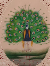 Load image into Gallery viewer, Hand Painted Peacock Bird Birds Miniature Painting India Art - ArtUdaipur