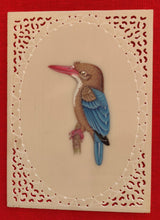 Load image into Gallery viewer, Baby KingFisher on Synthetic Ivory Art Collection - ArtUdaipur
