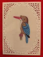 Load image into Gallery viewer, Baby KingFisher on Synthetic Ivory Art Collection - ArtUdaipur