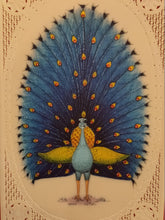 Load image into Gallery viewer, Hand Painted Peacock Bird Birds Miniature Painting India Art - ArtUdaipur