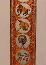 Load image into Gallery viewer, Hand Painted Procession Miniature Painting India Art on Silk Nature Animal - ArtUdaipur