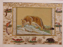 Load image into Gallery viewer, Hand Painted Leopard Animal Miniature Painting India Art on Rice Paper WildLife - ArtUdaipur
