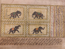 Load image into Gallery viewer, Hand Painted Elephant Animal Miniature Painting India Art on Old Paper WildLife - ArtUdaipur