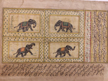 Load image into Gallery viewer, Hand Painted Elephant Animal Miniature Painting India Art on Old Paper WildLife - ArtUdaipur