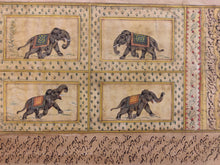 Load image into Gallery viewer, Hand Painted Elephant Animal Miniature Painting India Art on Old Paper WildLife - ArtUdaipur
