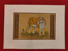 Load image into Gallery viewer, Hand Painted Tiger Animal Miniature Painting India Art Nature Paper WildLife - ArtUdaipur