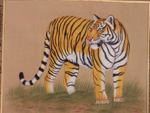 Load image into Gallery viewer, Hand Painted Tiger Animal Miniature Painting India Art Nature Paper WildLife - ArtUdaipur