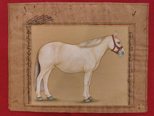 Load image into Gallery viewer, Hand Painted Horse Power Animal Miniature Painting India Art Nature on Paper - ArtUdaipur