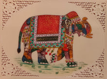 Load image into Gallery viewer, Hand Painted Elephant Pair Animal Miniature Painting India Art WildLife - ArtUdaipur