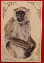 Load image into Gallery viewer, Hand Painted Monkey Animal Miniature Painting India Art Nature Synthetic Ivory - ArtUdaipur