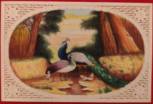 Load image into Gallery viewer, Hand Painted Peacock Bird Animal Miniature Painting India Art Wild - ArtUdaipur