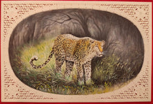 Load image into Gallery viewer, Hand Painted Tiger Animal Miniature Painting India Art Faux Synthetic Ivory - ArtUdaipur
