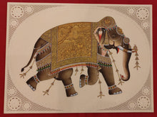 Load image into Gallery viewer, Hand Painted Tiger Animal Miniature Painting India Art Faux Synthetic Ivory - ArtUdaipur