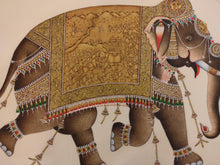 Load image into Gallery viewer, Hand Painted Tiger Animal Miniature Painting India Art Faux Synthetic Ivory - ArtUdaipur