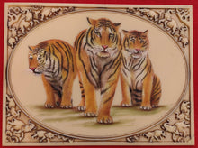 Load image into Gallery viewer, Hand Painted Tiger Miniature Painting India Art WildLife Nature Synthetic Ivory - ArtUdaipur