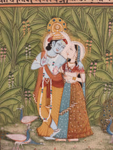 Load image into Gallery viewer, Famous Romantic Painting Krishna Radha Original Love Making - ArtUdaipur