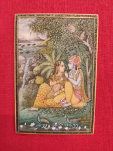 Load image into Gallery viewer, Buy An Original Krishna Radha Indian Miniature Painting For Collection - ArtUdaipur