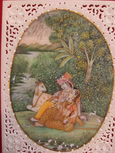 Load image into Gallery viewer, Buy Original Krishna Radha With Cow Romantic Indian Miniature Painting - ArtUdaipur