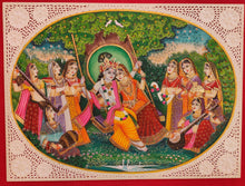 Load image into Gallery viewer, Radha Krishna Indian Miniature Painting Famous Romantic Collection Art - ArtUdaipur