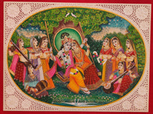 Load image into Gallery viewer, Radha Krishna Indian Miniature Painting Famous Romantic Collection Art - ArtUdaipur