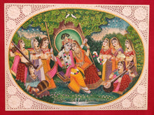 Load image into Gallery viewer, Radha Krishna Indian Miniature Painting Famous Romantic Collection Art - ArtUdaipur