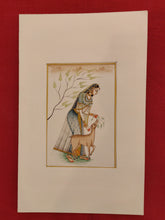 Load image into Gallery viewer, Handmade Indian Miniature Ragini Painting Paper Colors Art Traditional Exquistie - ArtUdaipur
